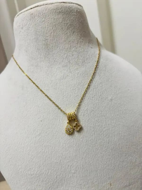 Twin Charm Necklace thumbnail 3