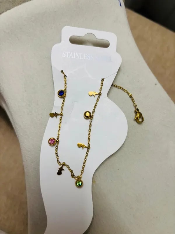 Rainbow Charm Anklet / Bracelet - Single Piece thumbnail 3