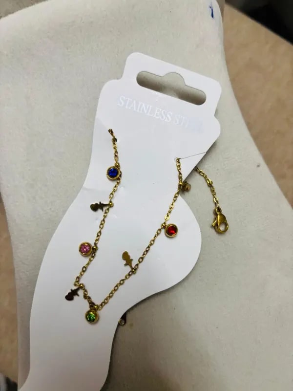Rainbow Charm Anklet / Bracelet - Single Piece thumbnail 2