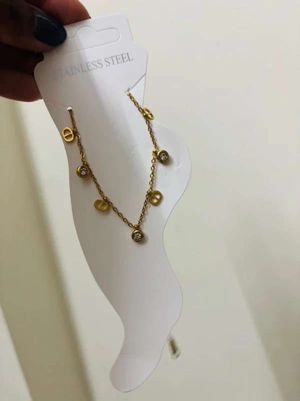 Crystal Charm Anklet / Bracelet - Single Piece thumbnail 2