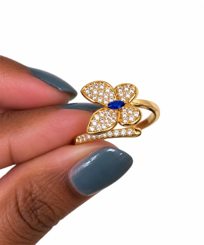 Adjustable Butterfly Ring thumbnail 2