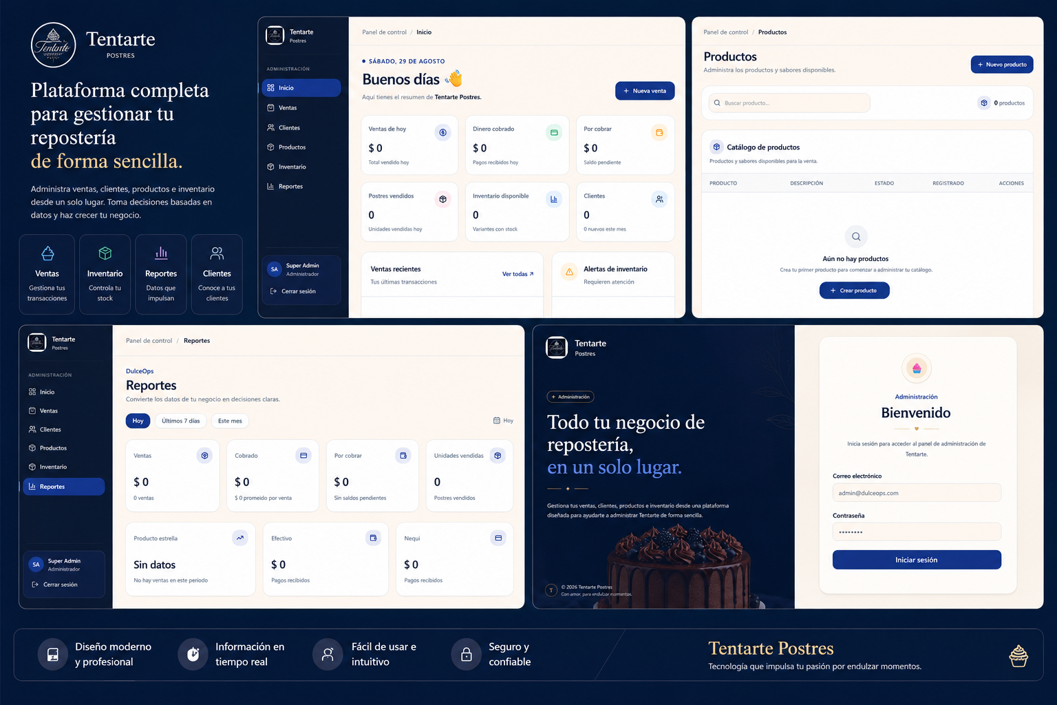 Vista previa de Tentarte Platform