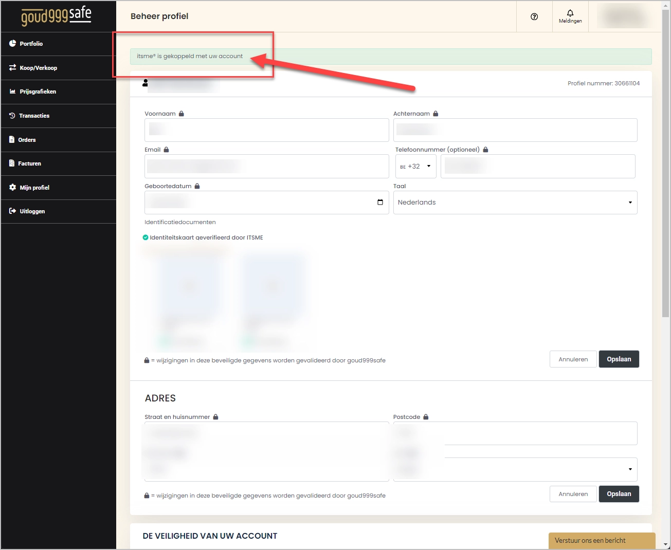 itsme activatie geslaagd