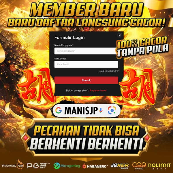 MANISJP # Mempersembahkan Deposit 5k Dengan Winrate Tinggi, Gacor Untuk Para Member Slot image 1