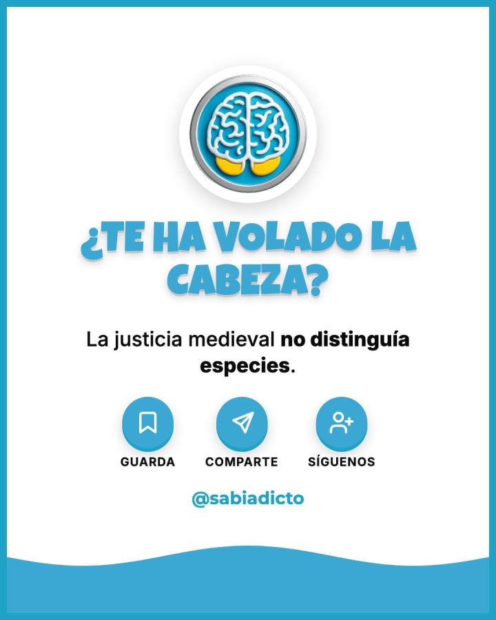 La justicia medieval no distinguía especies.