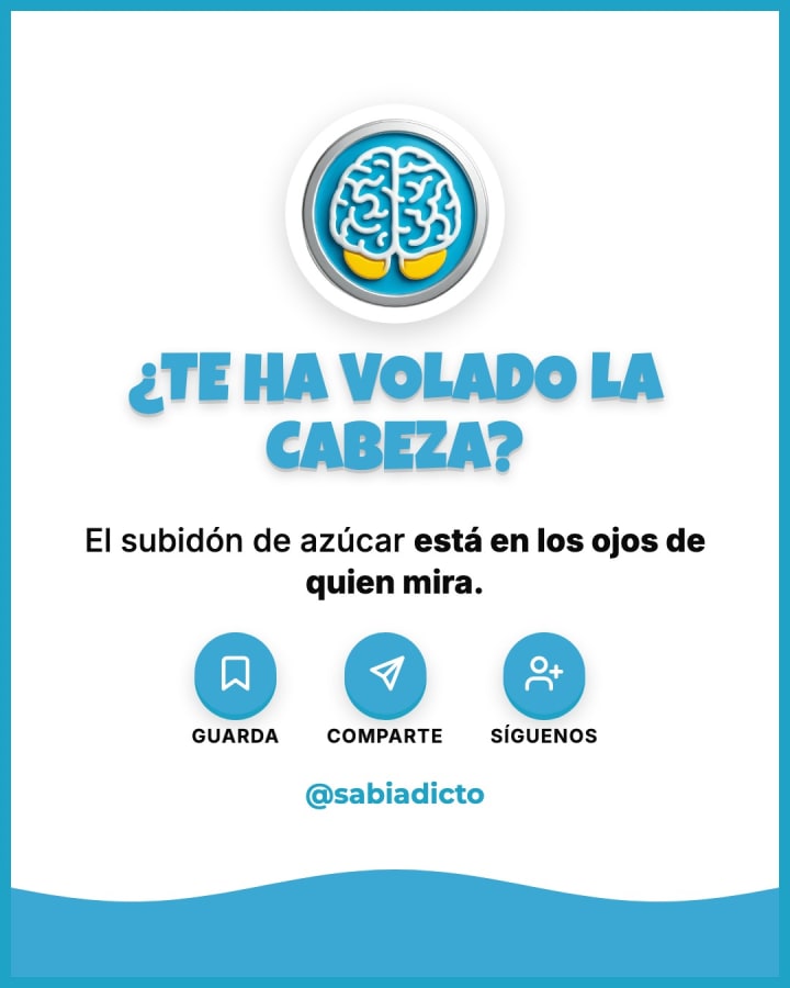 El subidón de azúcar está en los ojos de quien mira.