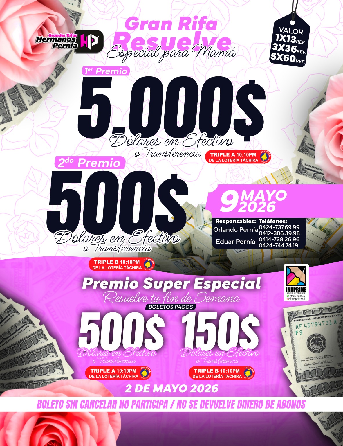 Flyer Gran Rifa Resuelve