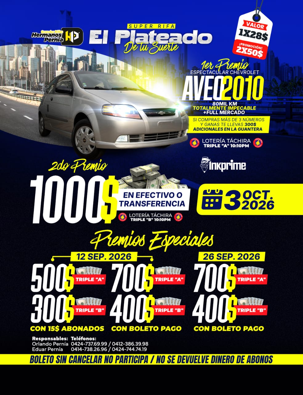 Flyer El Plateado de tu Suerte