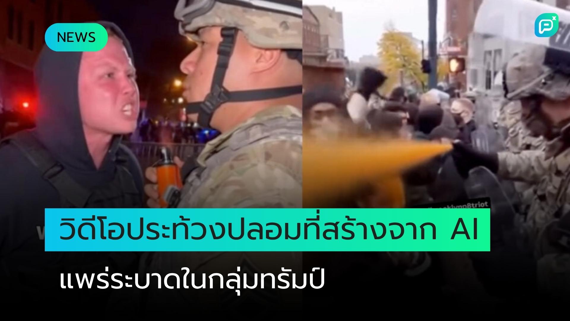 วิดีโอประท้วงปลอมที่สร้างด้วย AI กลายเป็นไวรัลในกลุ่มสนับสนุนทรัมป์