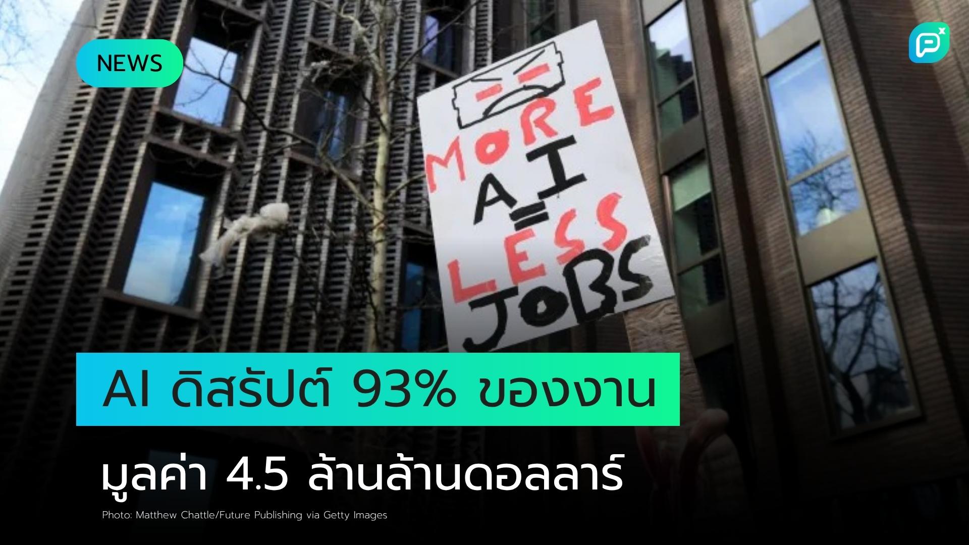 Fortune 500 อัปเดตมูลค่าผลกระทบ AI พุ่ง 4.5 ล้านล้านดอลลาร์ ชี้ 93% ของตำแหน่งงานเสี่ยงถูก Disrupt