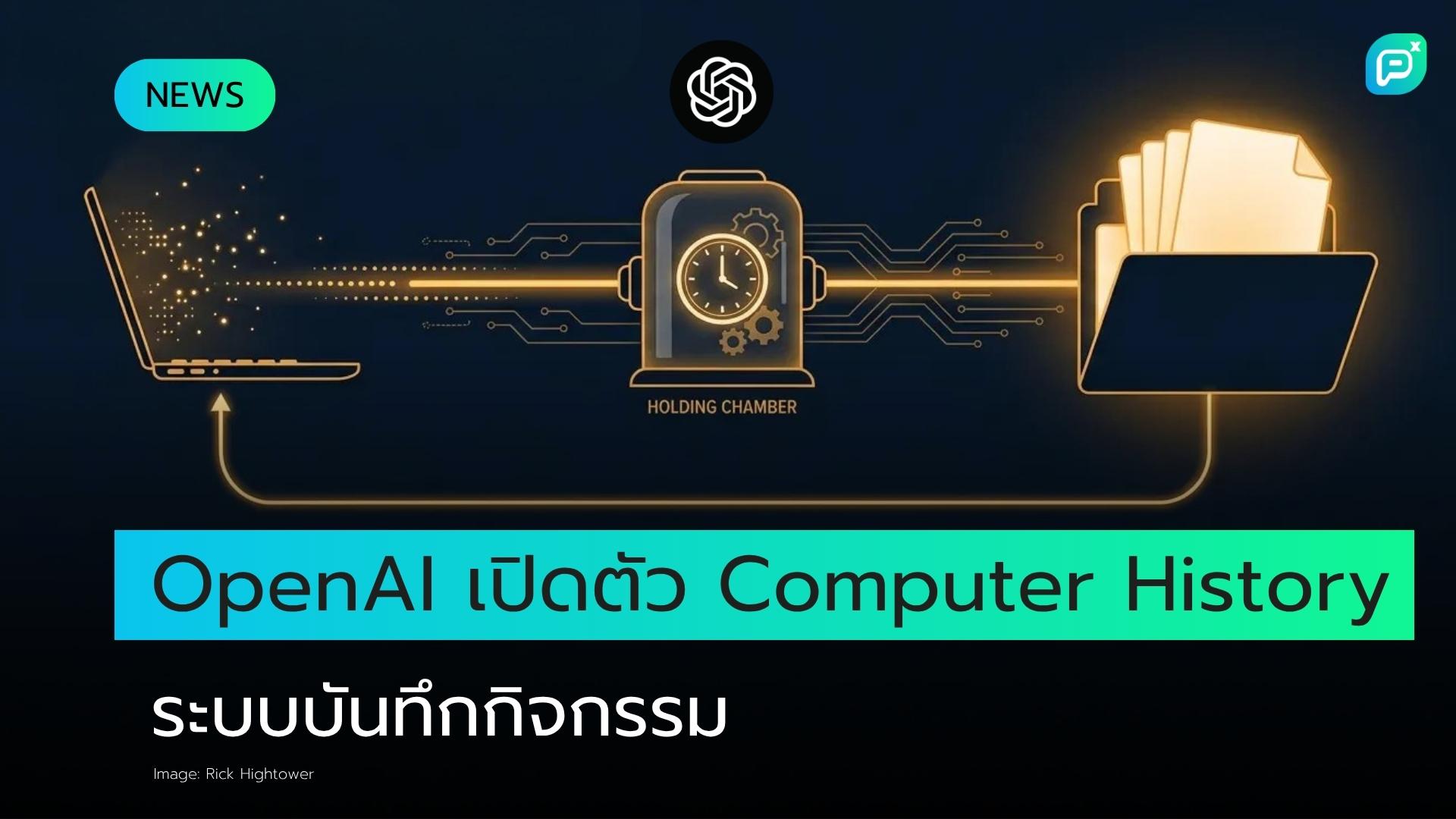 OpenAI เปิดตัว Computer History ระบบบันทึกกิจกรรมแบบ Keylogging แทนการจับภาพหน้าจอสไตล์ Recall