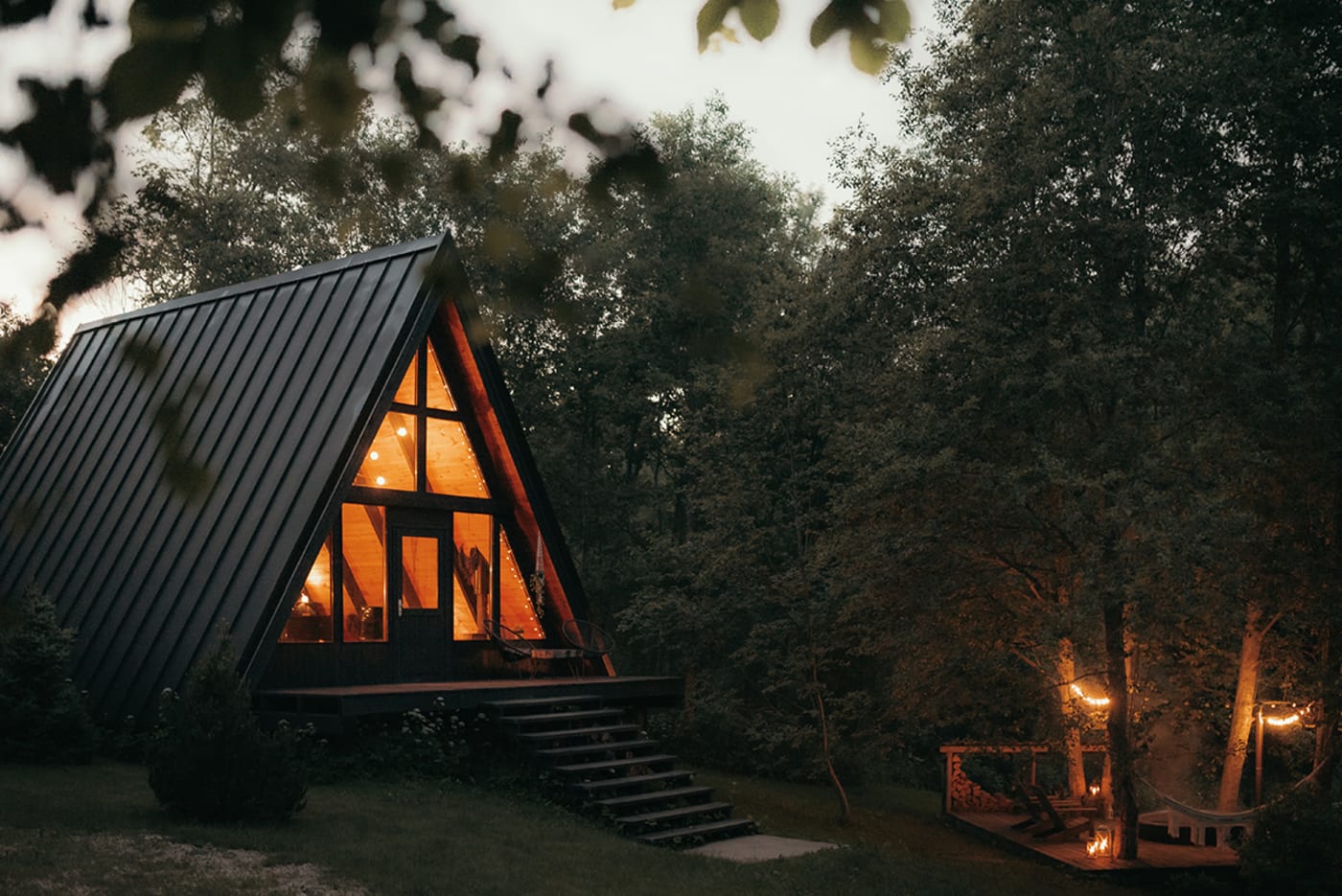 The Black A-Frame — Forest Cabin with Hot Tub