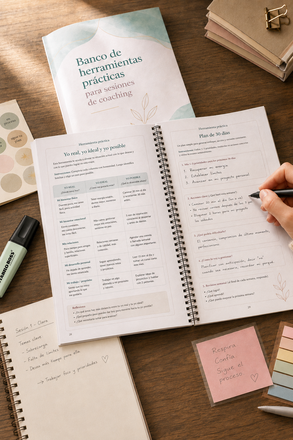 Banco de herramientas prácticas para sesiones de coaching