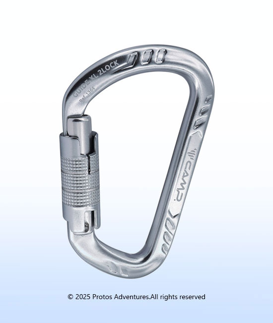 GUIDE XL 2LOCK - Carabiner Titanium
