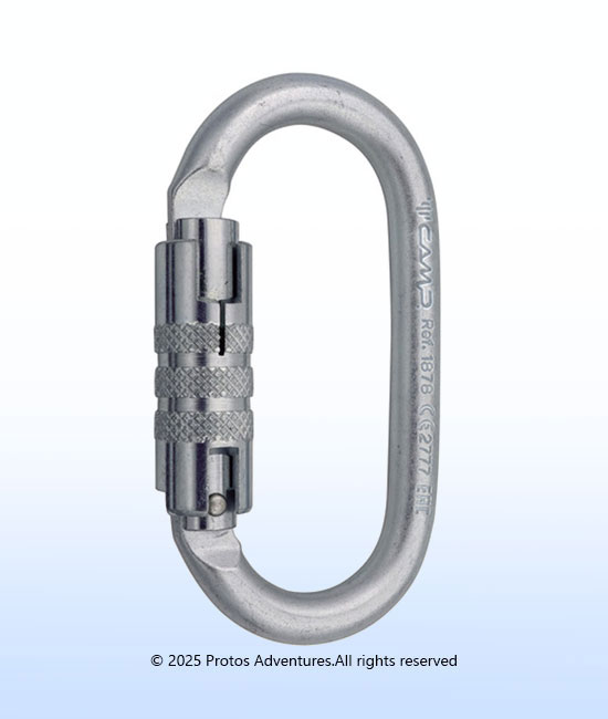 OVAL PRO 2LOCK - Steel Carabiner