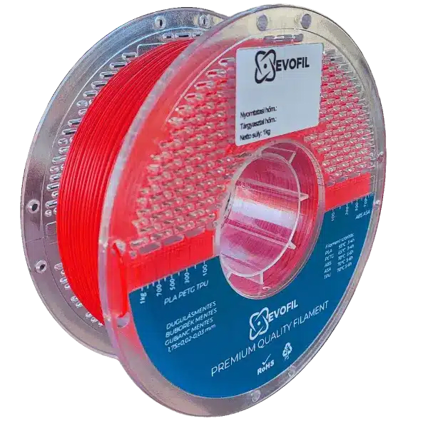 Evofil PETG Pro filament - Piros 1,75mm 1kg