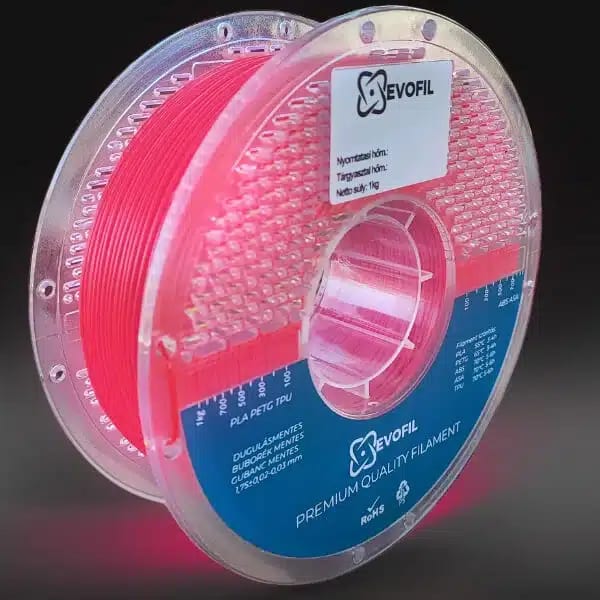 Evofil PLA Luminous filament - Piros 1,75mm 1kg
