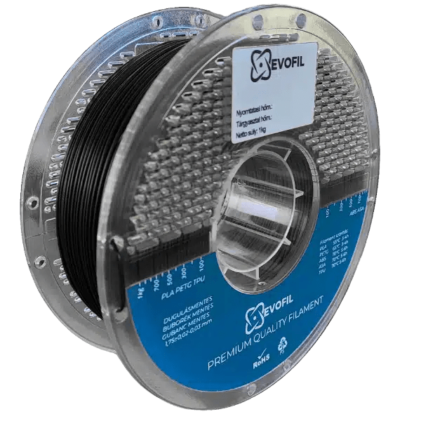 Evofil TPU 95A filament - Fekete 1,75mm 1kg