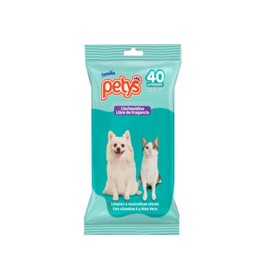 Pañitos Húmedos Petys Clorhexidina x 40