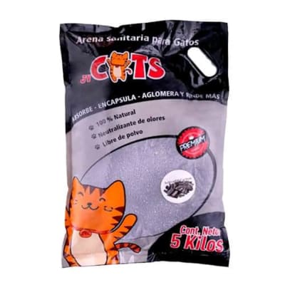 Arena para gatos Jv Cats con Carbón activado 5Kg