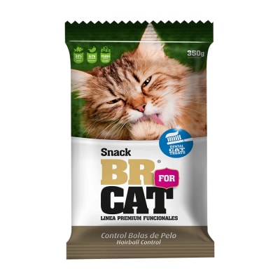 Br for Cat Snack Gato Control Bola de pelos Repuesto 350 Gr