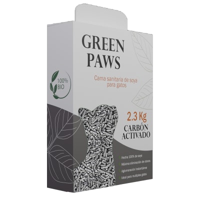 Arena para gatos Ecológica de Soya Green Paws Carbón Activado
