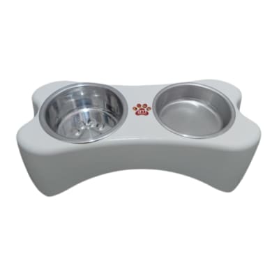 Comedero Alto con Plato Metalico