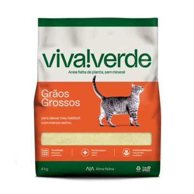 Arena para gatos Ecológica Viva Verde Grano Grande