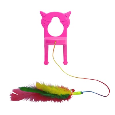 Juguete colgador de puerta gato