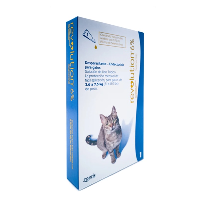 Imagen principal de Revolution para gatos 6% - Azul