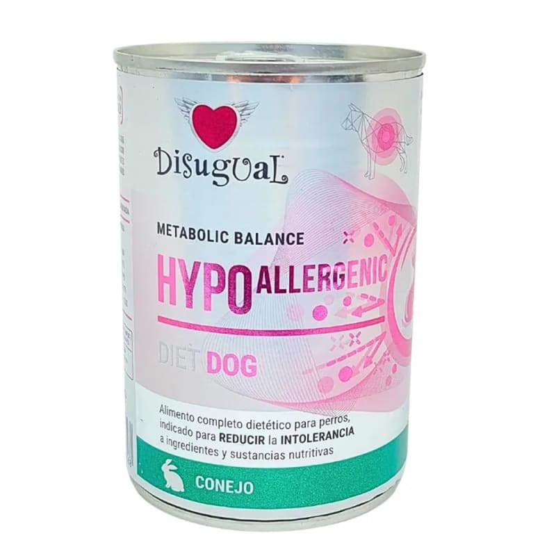 Imagen principal de Alimento Húmedo Disugual Dog Hypoallergenic Lata – Conejo 400Gr