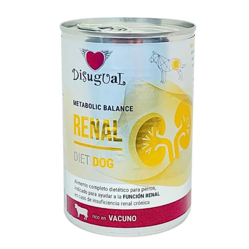 Imagen principal de Alimento Húmedo Disugual Dog Renal Lata – Res 400Gr
