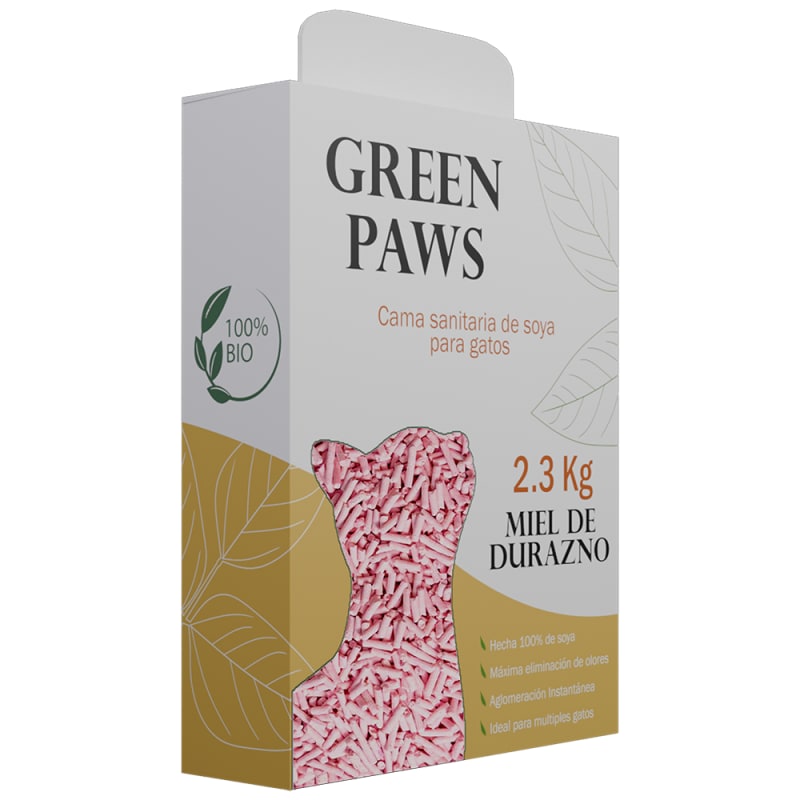Imagen principal de Arena para gatos Ecológica de Soya Green Paws Miel de Durazno