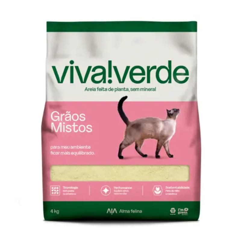 Imagen principal de Arena para gatos Ecológica Viva Verde Grano Mixto