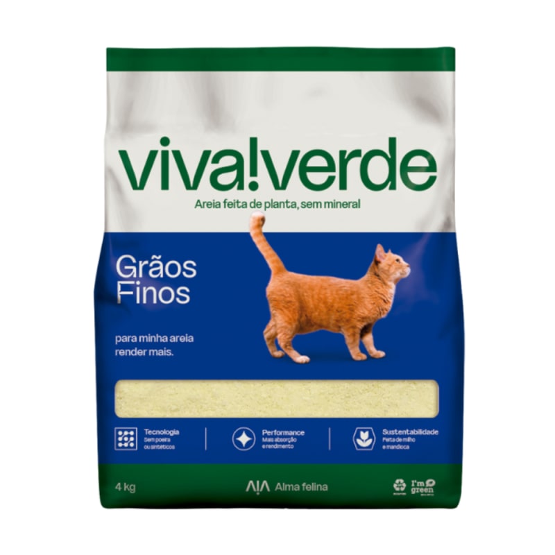 Imagen principal de Arena para gatos Ecológica Viva Verde Grano Fino