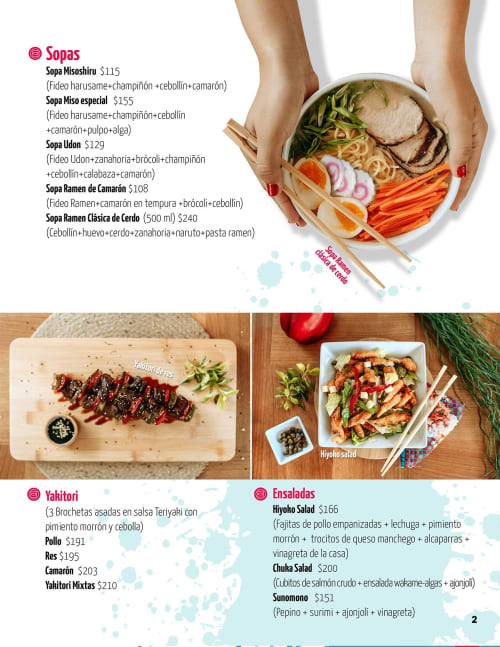 Menú de We Roll Poza Rica, página 6