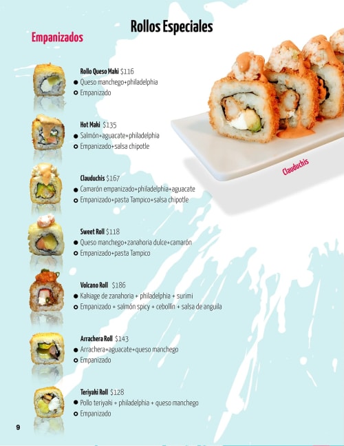 Menú de We Roll Poza Rica, página 12