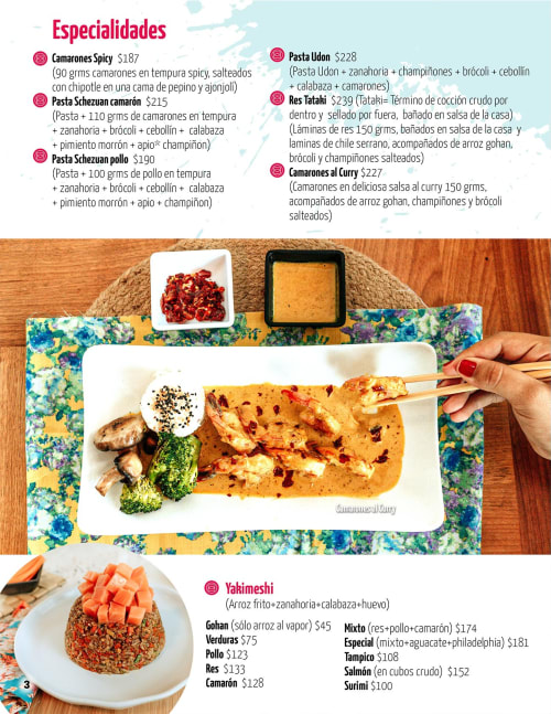 Menú de We Roll Poza Rica, página 5