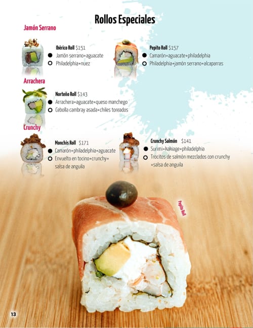 Menú de We Roll Poza Rica, página 14