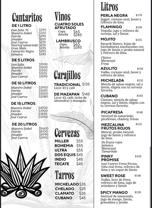 Menú de Humo & Tequila, página 4