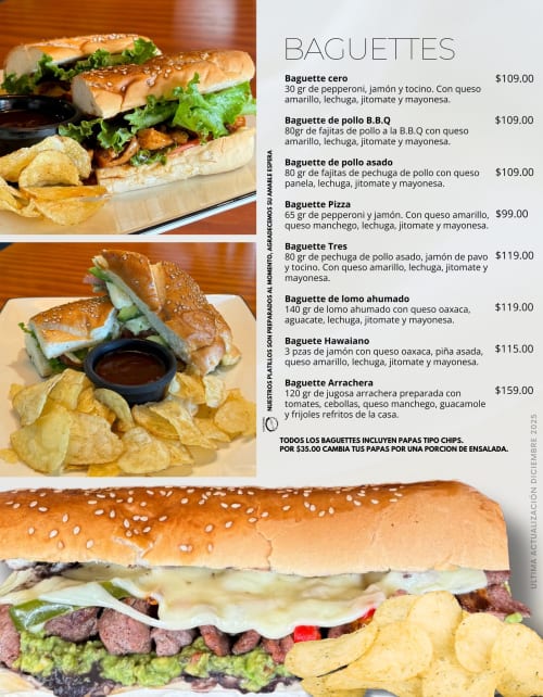 Menú de Cafeteria cero es tres, página 7