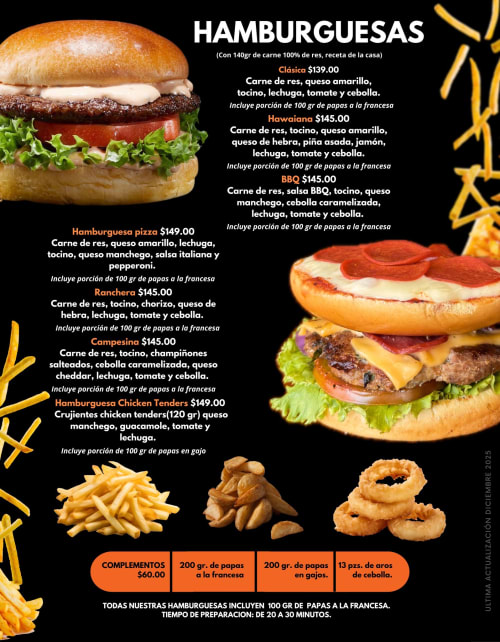 Menú de Cafeteria cero es tres, página 9