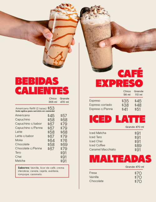Menú de Sereno Cafetería, página 2