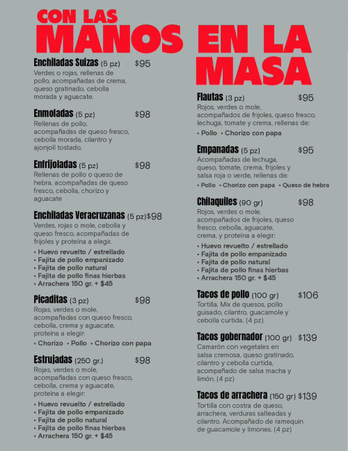 Menú de Sereno Cafetería, página 8