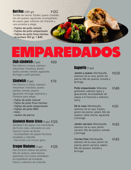 Menú de Sereno Cafetería, página 3
