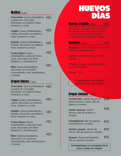 Menú de Sereno Cafetería, página 4