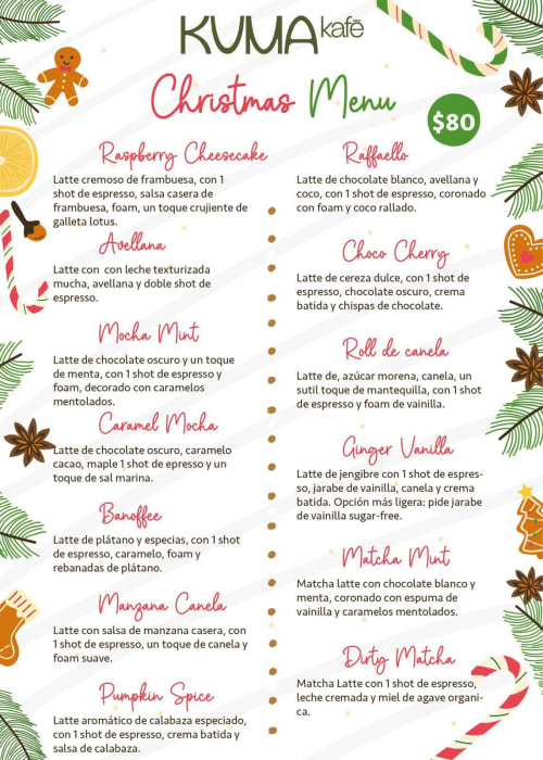 Menú de Kuma Kafe, página 3