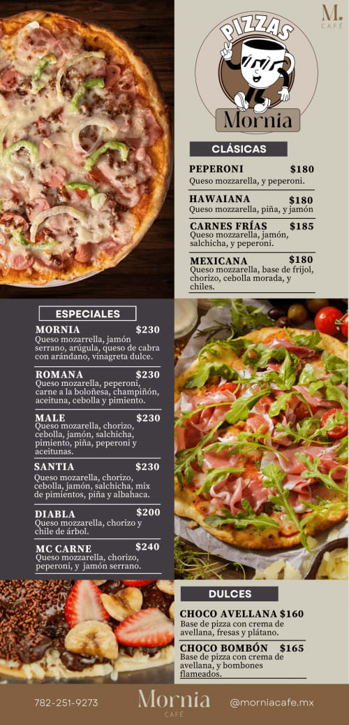 Menú de Mornia Café, página 3