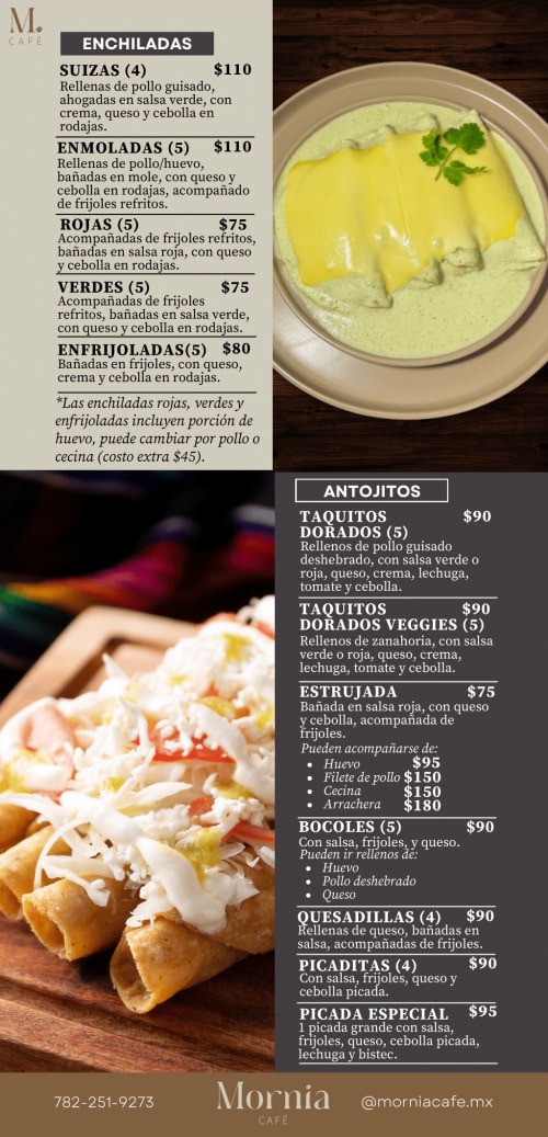 Menú de Mornia Café, página 2