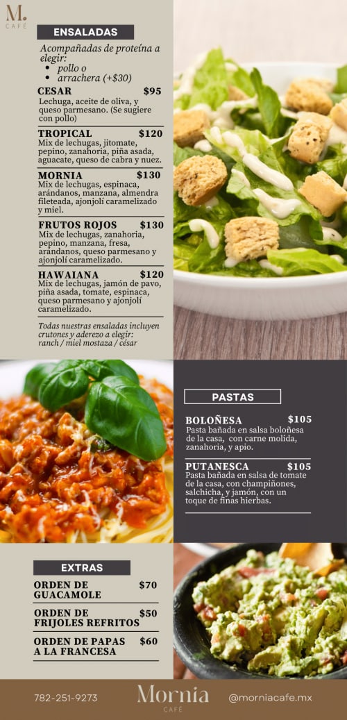 Menú de Mornia Café, página 4